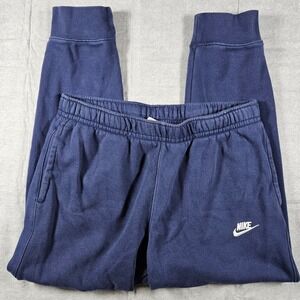 Nike Sportswear Club Fleece Joggers Mens Large Navy Blue Tapered Sweatpants L